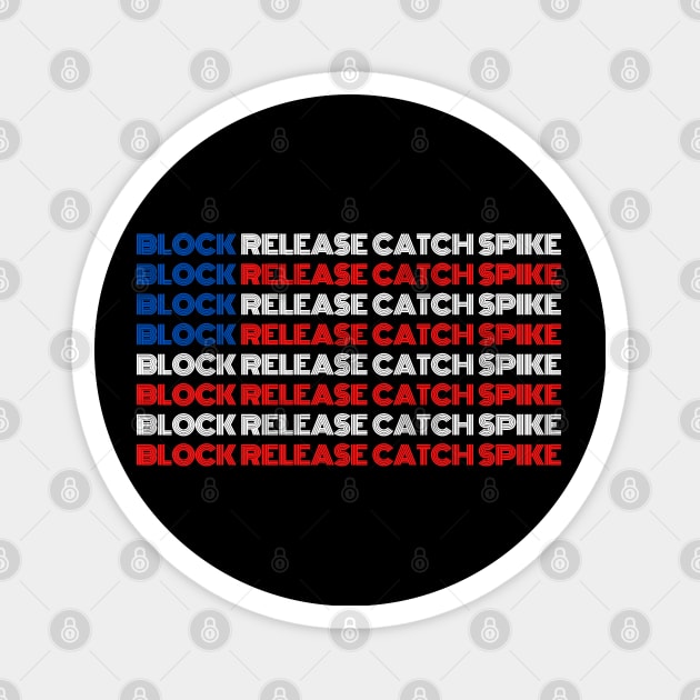 Block Release Catch Spike USA Flag Magnet by Shirtz Tonight